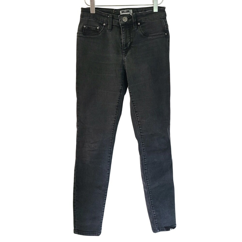 William Rast Mid-Rise Slim Leg Charcoal Gray Jeans 6